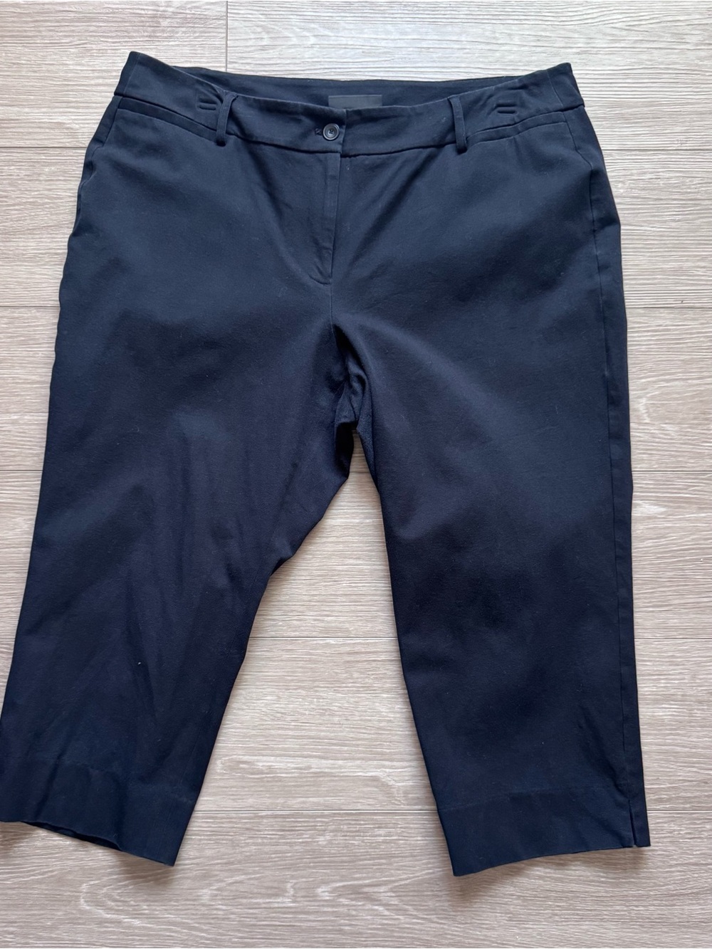 Lane Bryant black capri pants size 20 flat front